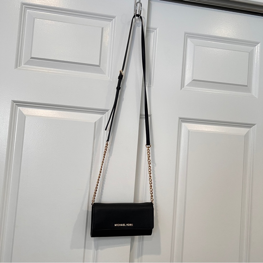 Michael Kors Black Saffiano Leather Crossbody Bag